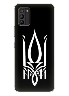 Чехол на Nokia C210 с гербом Украины из фразы ІДІ НА Х*Й