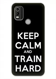 Nokia C21 Plus спортивный защитный чехол - Keep Calm and Train Hard