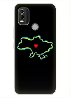 Чехол на Nokia C21 Plus для патриотов Украины - Love Ukraine