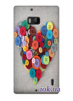 Чехол для Nokia Lumia 930 - Пуговичное сердце 