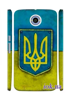 Чехол для Nexus 6 - Флаг и Герб Украины