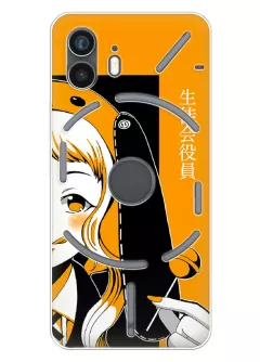 Чехол с аниме на Nothing Phone 2 - Безумный азарт Маньяк азартных игр Какэгуруи Kakegurui Compulsive Gambler Мэри Саотомэс леденцом вектор-арт