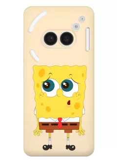 Nothing Phone 2a чехол из силикона - SpongeBob SquarePants Губка Боб Квадратные Штаны грустно свистит