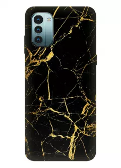 Необыкновыенный чехол для телефона Nokia G11 - Золотой мрамор