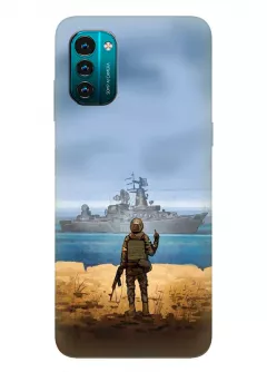 Чехол для Nokia G21 с прощальным жестом для русского корабля