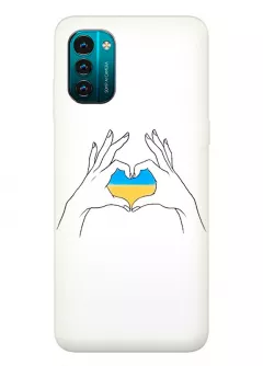 Чехол на Nokia G21 с жестом любви к Украине