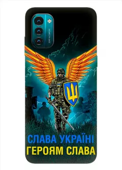 Чехол на Nokia G21 с символом наших украинских героев - Героям Слава
