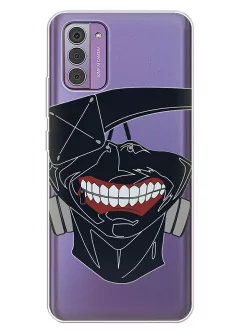 Чехол Tokyo Ghoul Art Кен Канеки для Нокия Дж42 из прозрачного силикона