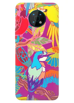 Чехольчик для Nokia G50 с красочным рисунком попугаев