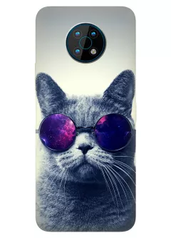 Чехол для Нокия ДЖ50 с прикольным котом в космических очках