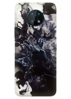 Чехол силиконовый на Нокия ДЖ50 с уникальным рисунком - Взрыв мрамора