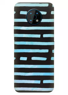 Nokia G50 силиконовый чехол с картинкой - Голубые полоски