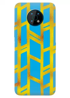 Nokia G50 силиконовый чехол с картинкой - Желтые полосы