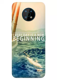 Nokia G50 силиконовый чехол с картинкой - Каждый день - начало