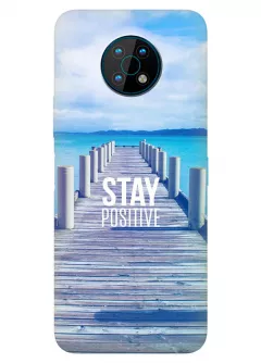 Nokia G50 силиконовый чехол с картинкой - Stay Positive