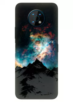 Nokia G50 силиконовый чехол с картинкой - Сияние в горах