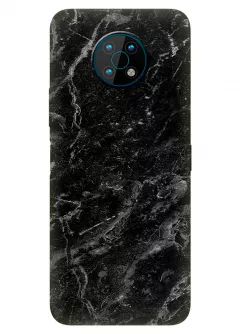 Nokia G50 силиконовый чехол с картинкой - Черный мрамор
