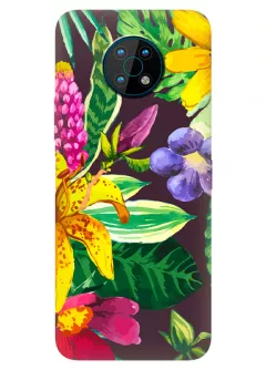 Nokia G50 силиконовый чехол с картинкой - Яркие цветочки