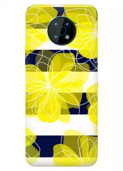 Nokia G50 силиконовый чехол с картинкой - Желтые цветы