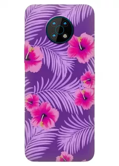 Nokia G50 силиконовый чехол с картинкой - Тропические цветочки