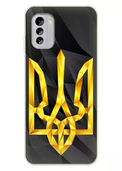 Чехол на Nokia G60 5G с геометрическим гербом Украины