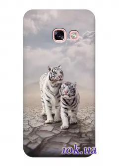 Чехол для Galaxy A3 2017 - Два белых тигра