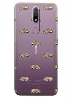 Чехол для Nokia 2.4 - Спящие ленивцы