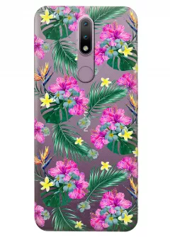 Чехол для Nokia 2.4 - Тропические цветы