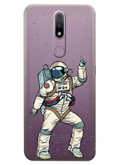 Чехол для Nokia 2.4 - Веселый космонавт