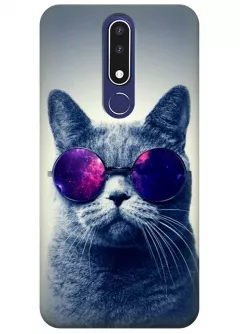 Чехол для Nokia 3.1 Plus - Кот в очках