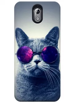 Чехол для Nokia 3.1 - Кот в очках