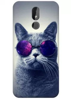 Чехол для Nokia 3.2 - Кот в очках