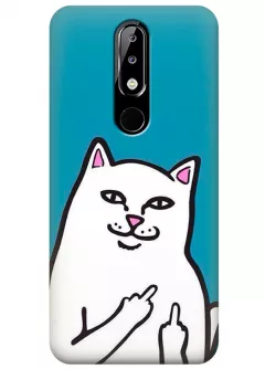 Чехол для Nokia 5.1 Plus - Кот с факами