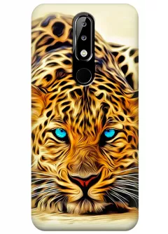 Чехол для Nokia 5.1 Plus - Леопард