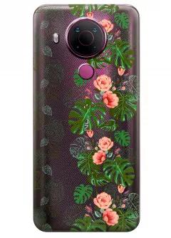 Чехол для Nokia 5.4 - Тропические листья
