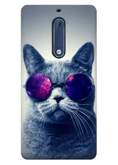 Чехол для Nokia 5 - Кот в очках