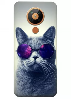 Чехол для Nokia 5.3 - Кот в очках