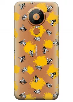 Прозрачный чехол для Nokia 5.3 - Пчелы