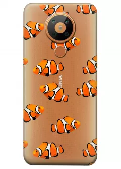 Прозрачный чехол для Nokia 5.3 - Рыбки
