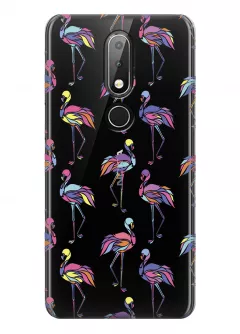 Чехол для Nokia 6.1 Plus - Экзотические птицы