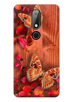 Чехол для Nokia 6.1 Plus - Бабочки на дереве