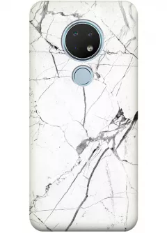 Чехол для Nokia 6.2 - White marble