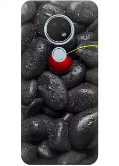 Чехол для Nokia 6.2 - Вишня на камнях