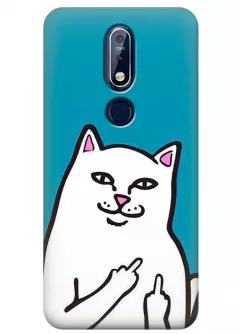 Чехол для Nokia 7.1 Plus - Кот с факами