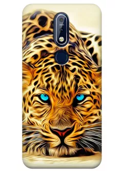 Чехол для Nokia 7.1 Plus - Леопард