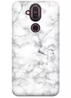 Чехол для Nokia 8.1 - Белый мрамор