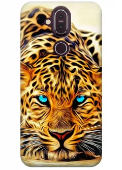 Чехол для Nokia 8.1 - Леопард