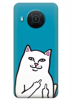 Чехол для Nokia X20 - Кот с факами