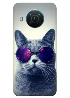 Чехол для Nokia X20 - Кот в очках