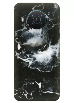 Чехол для Nokia X20 - Всплеск мрамора